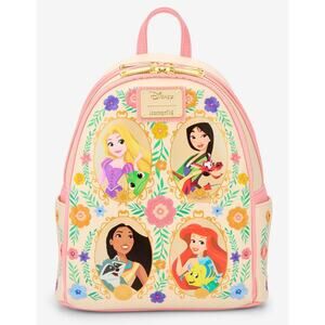 Loungefly Disney Princesses Floral Portraits Mini Backpack - Exclusive NWT